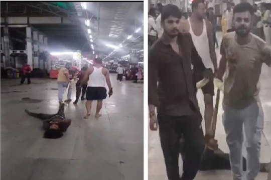 Raipur Crime News: रेलवे स्टेशन में बिस्किट चुरा रहा था युवक, 4 लोगों ने धरा फिर घसीट-घसीट कर मारा, देखें VIDEO