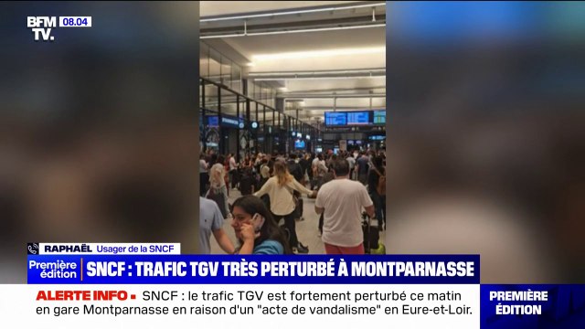 Paris: le trafic TGV fortement perturbé au départ et à l'arrivée de la gare Montparnasse en raison d'un acte de vandalisme