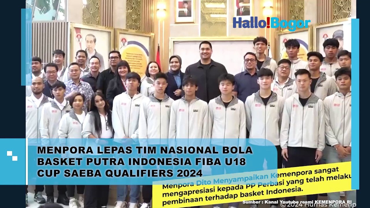 Menpora Dito Lepas Tim Basket Putra U-18 untuk SEABA 2024 di Malaysia
