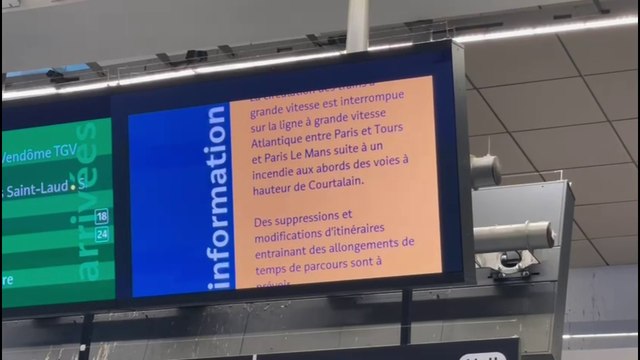 Le trafic TGV perturbé suite à plusieurs actes de vandalisme