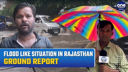 Heavy Rains Hit East Rajasthan, Jaipur and Mount Abu Affected, IMD Issues Red Alert| Watch