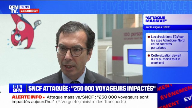 Attaque massive sur le réseau TGV: le PDG de la SNCF affirme que des milliers de cheminots vont se mobiliser