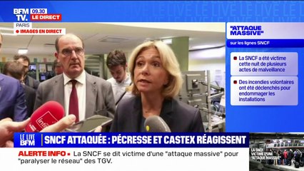Réseaux TGV paralysés: Valérie Pécresse condamne une "attaque coordonnée"