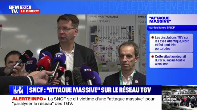 Patrice Vergriete, ministre des Transports démissionnaire: Sur la ligne Sud-Est, l'opération de sabotage a pu être déjouée par des agents de la SNCF