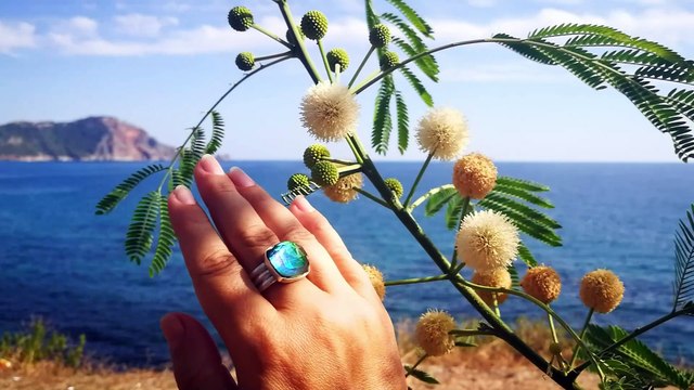 World of Mystery - Mood Ring - 15 mm - Sterling Silver 925 - AAA Crystal Quartz