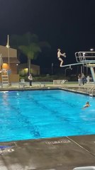 Son Lands Awkwardly in Pool While Attempting Springboard Dive
