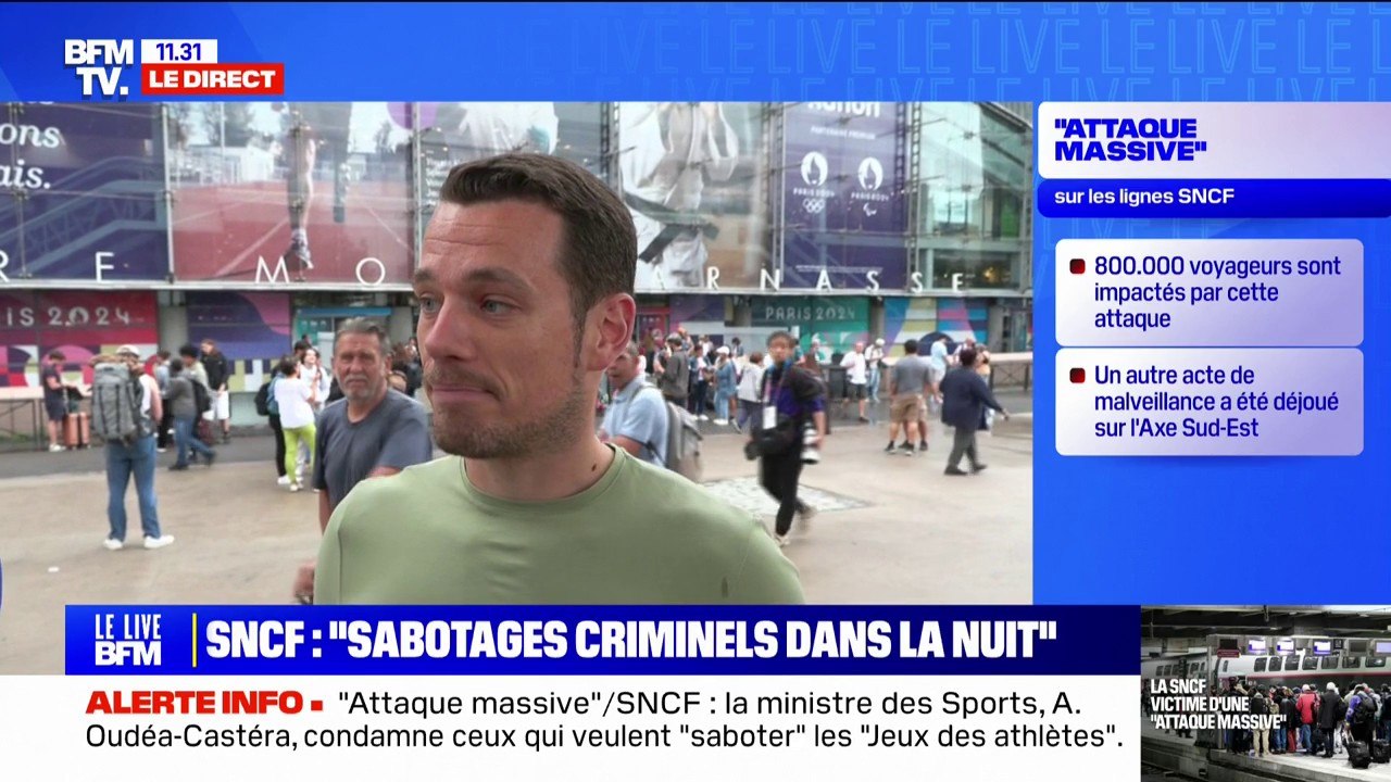 Sabotages du réseau TGV: bloqué à Paris, un voyageur suit le mariage de ses amis sur son téléphone