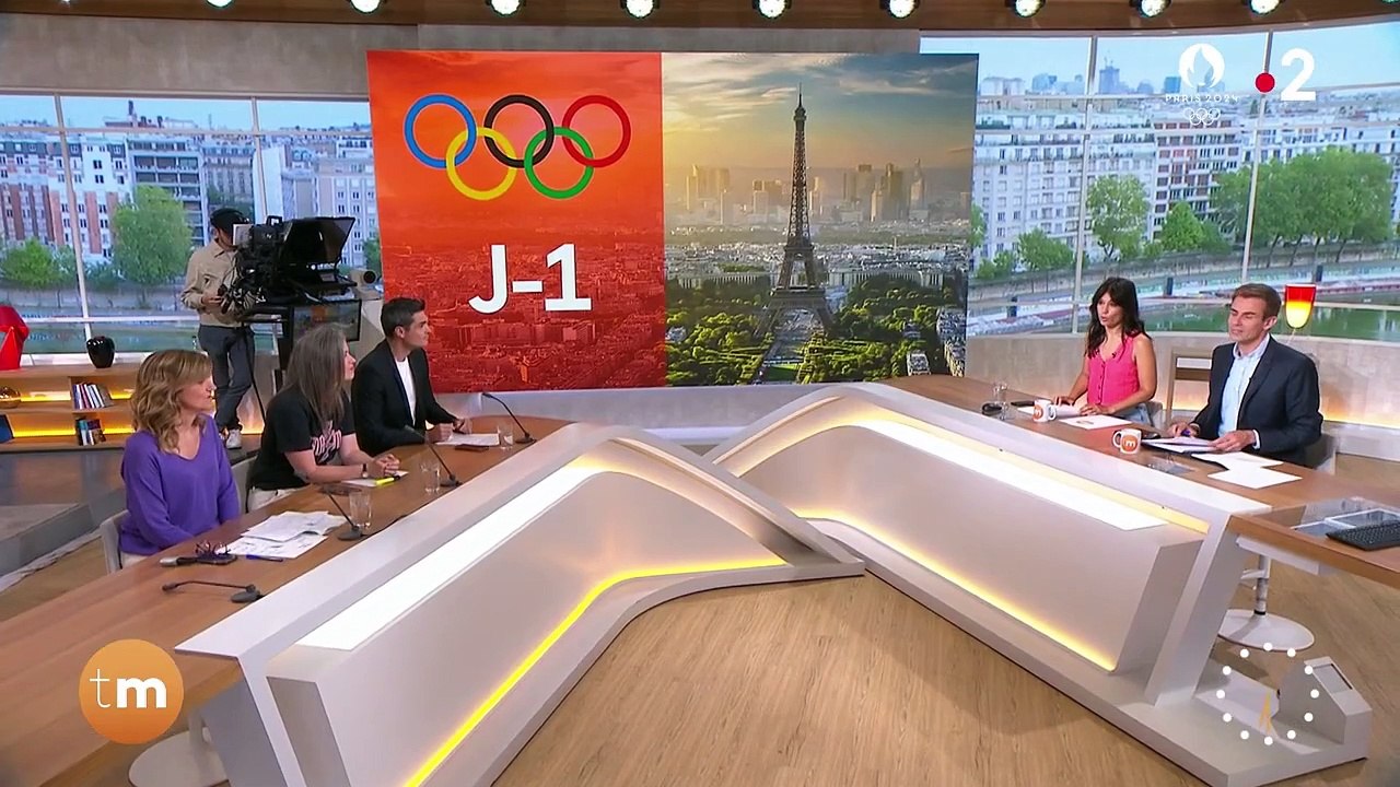 Jean-Baptiste Marteau et Émilie Tran Nguyen ont présenté "Télématin" ce jeudi 25 juillet 2024 sur France 2.