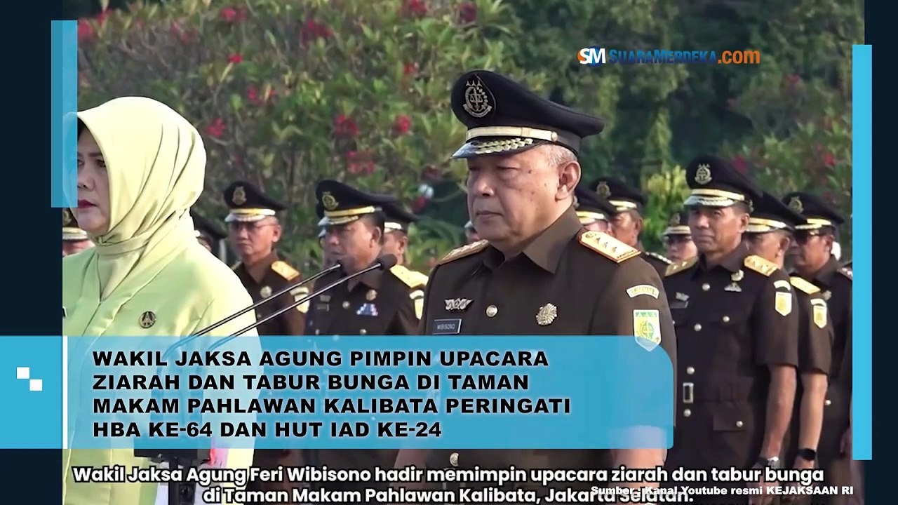 Wakil Jaksa Agung Pimpin Upacara Ziarah dan Tabur Bunga di Taman Makam Pahlawan Kalibata Peringati HBA Ke-64 dan HUT IAD Ke-24