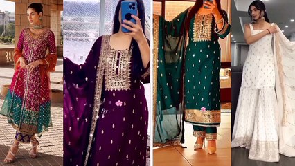 Meesho Party wear sharara suit anarkali suit plazo suit heavy party wear suit hual Try on