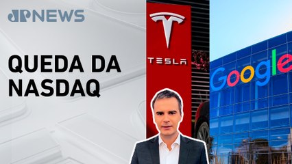 Tesla e Google caem com início de balanços nos EUA; Bruno Meyer comenta