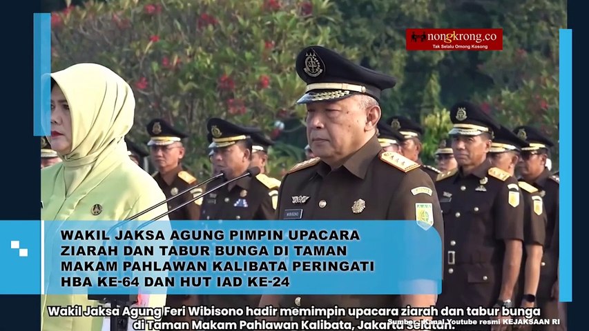 Wakil Jaksa Agung Pimpin Upacara Ziarah dan Tabur Bunga di Taman Makam Pahlawan Kalibata