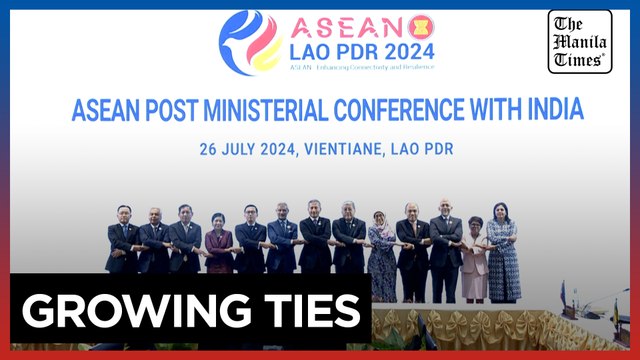 Asean foreign ministers meet with Indian counterpart during summit in Laos