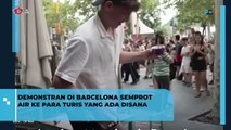Aksi Massa di Barcelona Menolak Para Turis Datang