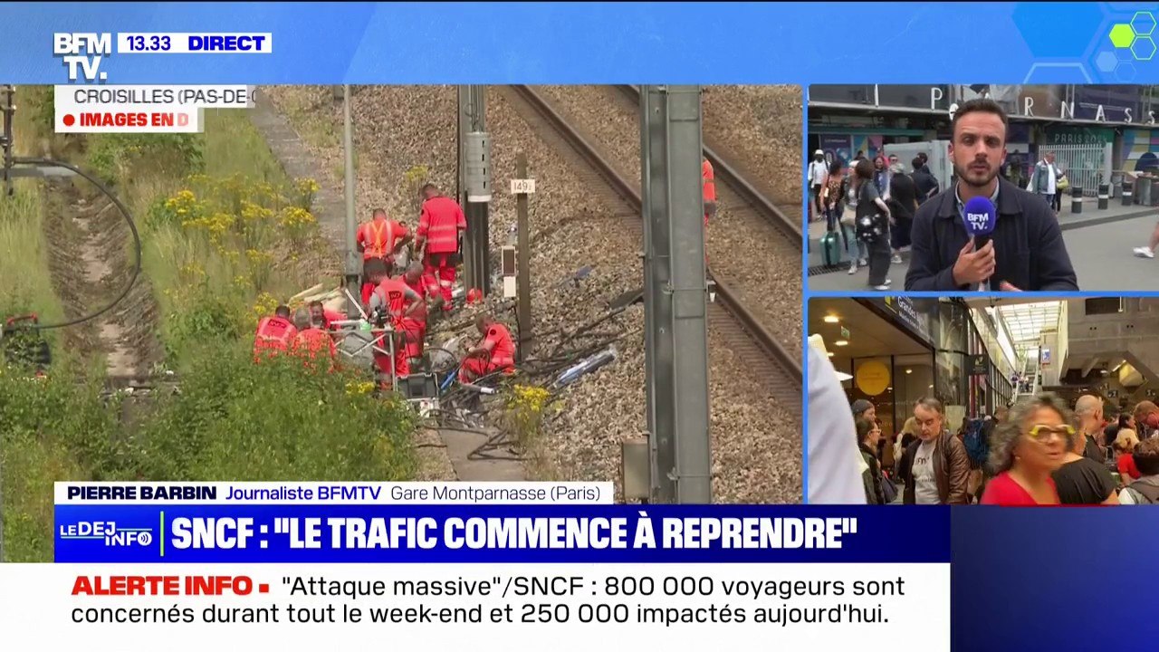 Sabotages sur le réseau SNCF: "Le trafic commence à reprendre", selon le ministre délégué aux Transports