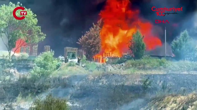 Tekirdağ’da korkutan yangın: Dumanlar gökyüzünü kapladı