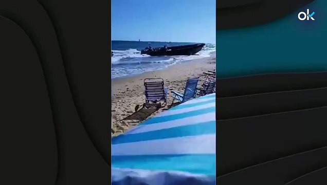 Así campan a sus anchas los narcos en Huelva: encallan en una playa repleta y huyen entre los bañistas
