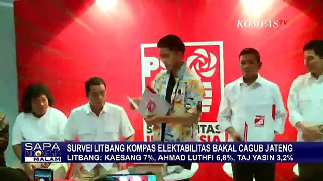 Litbang Kompas Rilis Hasil Survei Elektabilitas di Jateng: Kaesang Unggul Tipis dari Luthfi