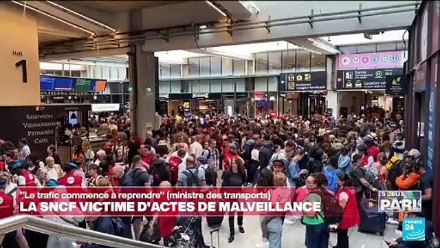 France : des voyageurs livrés à eux-mêmes après le sabotage des lignes ferroviaires