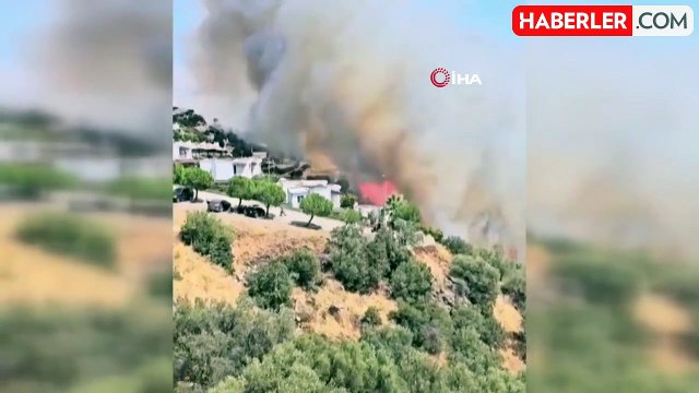 İzmir'de orman yangını! Alevlerin yaklaştığı site tahliye edildi