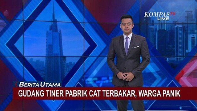Kebakaran Gudang Tiner Pabrik Cat di Sidoarjo, Warga Dengar Ledakan Keras!