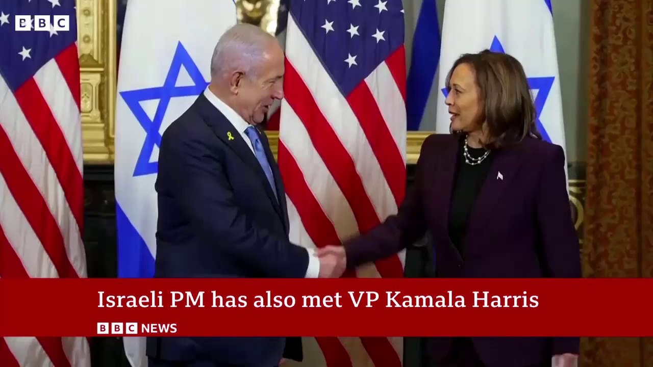 Kamala Harris tells Benjamin Netanyahu 'it is time' to end war in Gaza - BBC News
