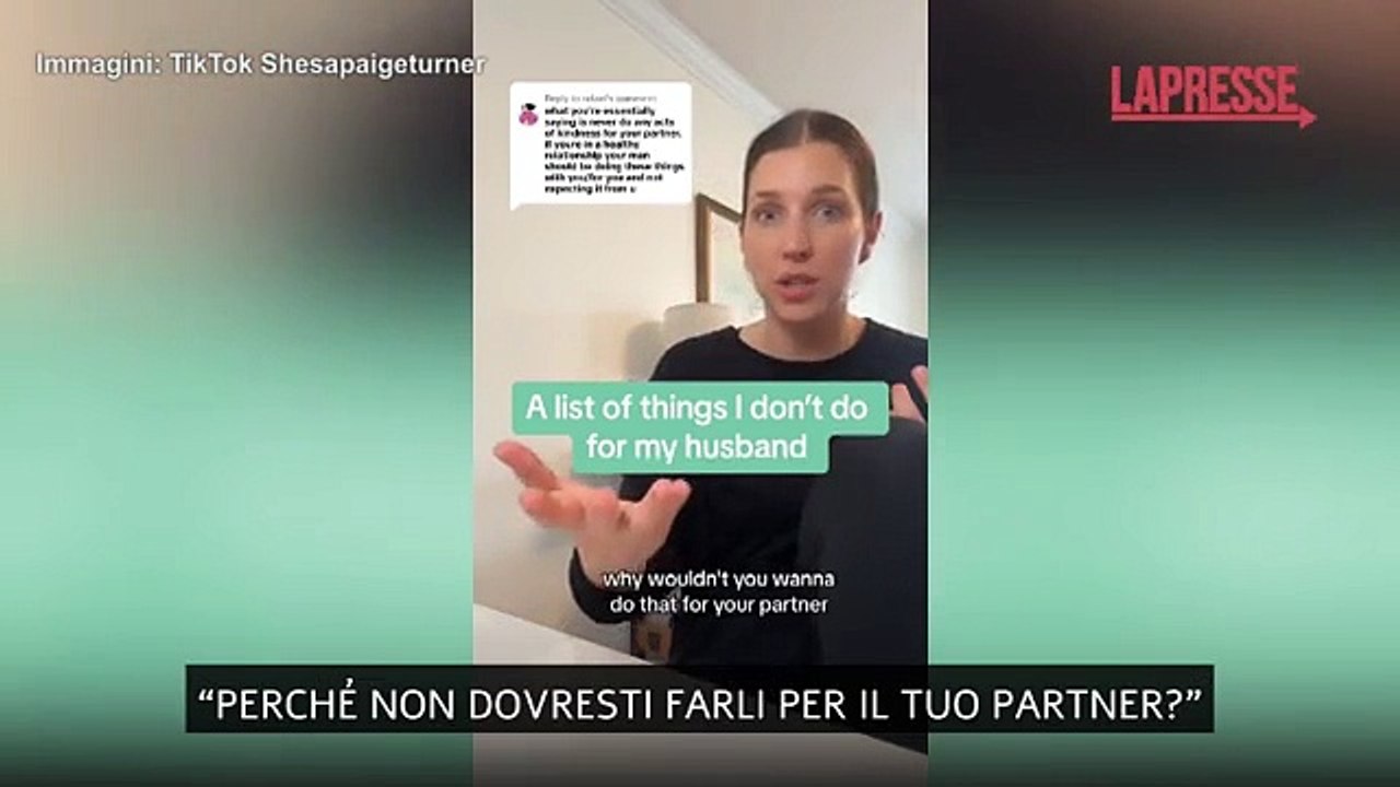 «Non lavo i vestiti di mio marito, né gli preparo la cena»: il video della tiktoker scatena i commenti