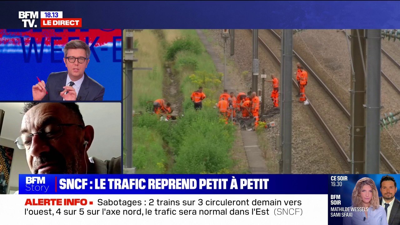 "C'est une vraie prouesse": François Deletraz (Fnaut) réagit à la reprise progressive du trafic après "l'attaque massive" contre le réseau SNCF
