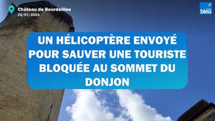 L'hélicoptère envoyé pour sauver une blessée au sommet de ce château de Dordogne