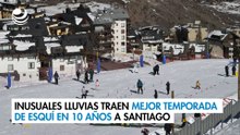 Inusuales lluvias traen mejor temporada de esquí en 10 años a Santiago
