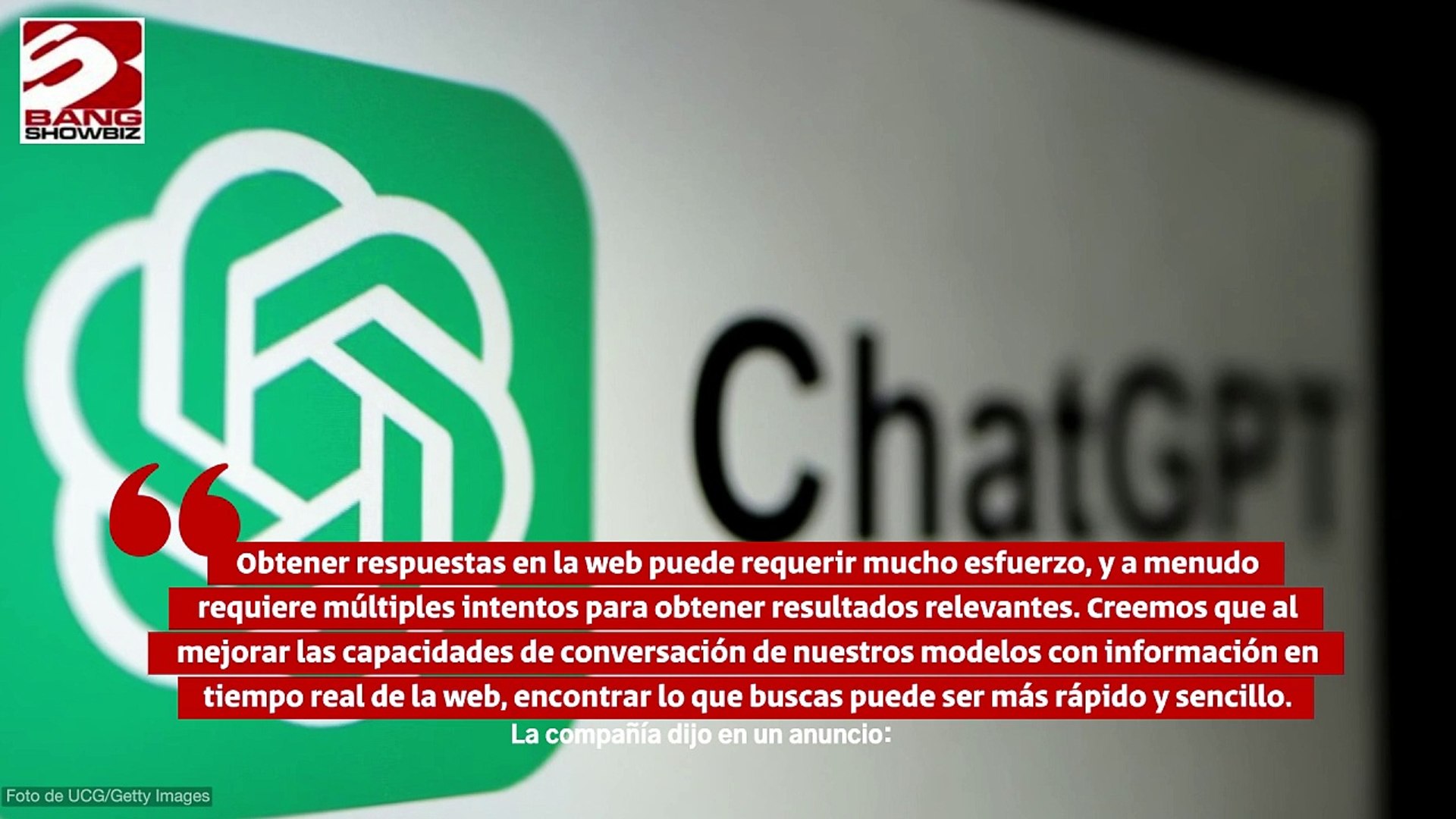 ChatGPT está probando una función de búsqueda