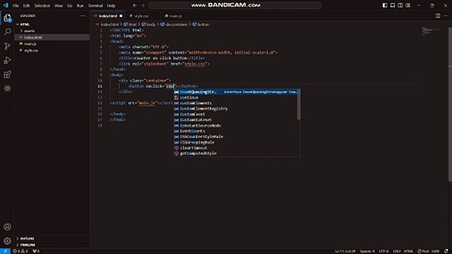 How to make increment counter button in JavaScript | Increment counter button using js