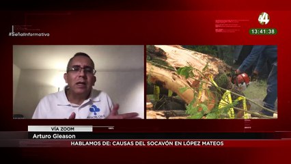 Arturo Gleason explica el porqué se hizo el socavón en la Av. López Mateos