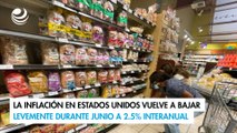 La inflación en Estados Unidos vuelve a bajar levemente durante junio a 2.5% interanual