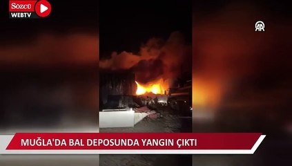Muğla'da bal deposunda yangın çıktı