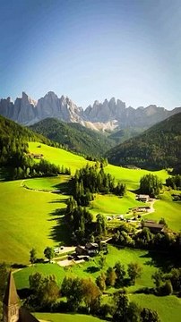 Italy Val di Funes — a mountain resort and Italian municipality located in the Trentino-Alto Adige region.