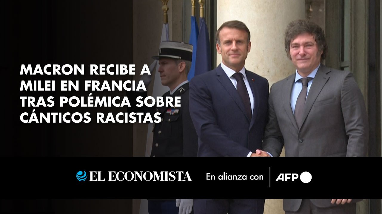 Macron recibe a Milei en Francia tras polémica sobre cánticos racistas