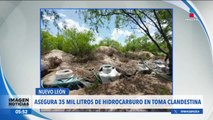 Aseguran toma clandestina de hidrocarburo en Pesquería, Nuevo León