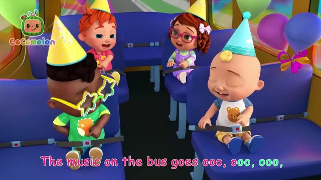 Wheels on the Birthday Bus Song! Happy Birthday JJ! | CoComelon Nursery Rhymes & Kids Songs