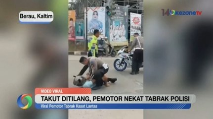 Motor Gede Tabrak Polisi untuk Hindari Tilang di Berau