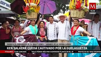 Embajador de Estados Unidos, Ken Salazar, elogia la cultura de Oaxaca durante la Guelaguetza
