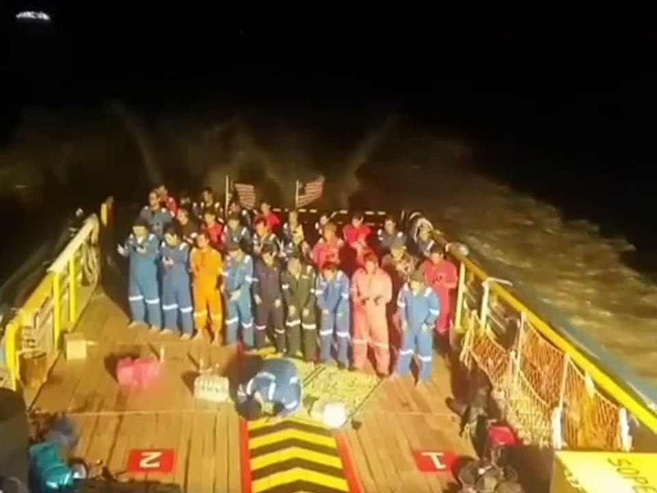Prayer on the boat