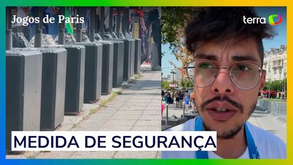 Blocos de concreto em locais de competição dão a dimensão da preocupação com atentados em Paris