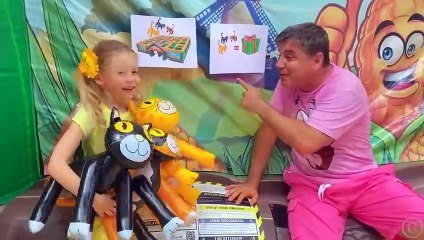 Nastya and papa in a mysterious maze with surprises cartoon