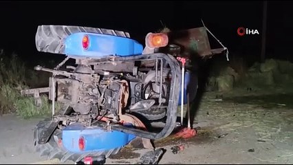 Van'da traktör ile otomobil çarpıştı