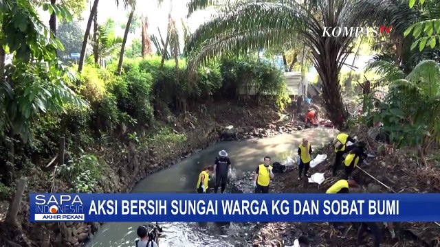 Jaga Bumi Tetap Lestari, Begini Aksi Bersih-Bersih Sungai Warga KG dan Sobat Bumi