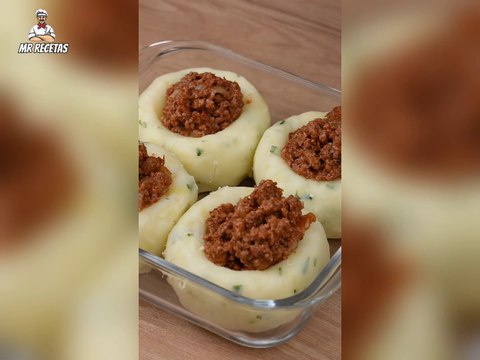 COMO HACER NIDOS DE PAPAS CON CARNE | RECETA FÁCIL
