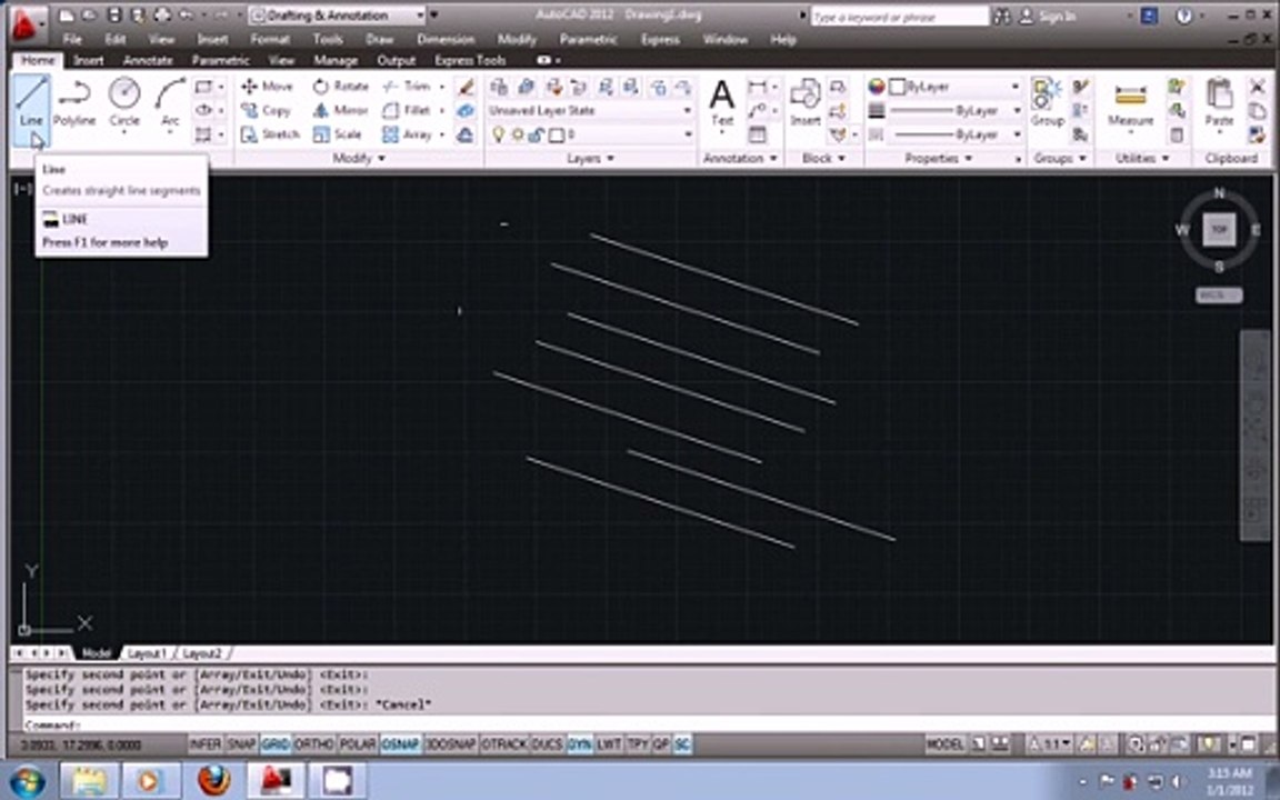 AutoCAD 2012 urdu tutorial part2 - Using the modify commands By MNRAQ