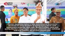 Presiden Joko Widodo dan Ibu Iriana Tinjau Pemberian Vaksin Polio di Posyandu Rajawali 3 Jayapura