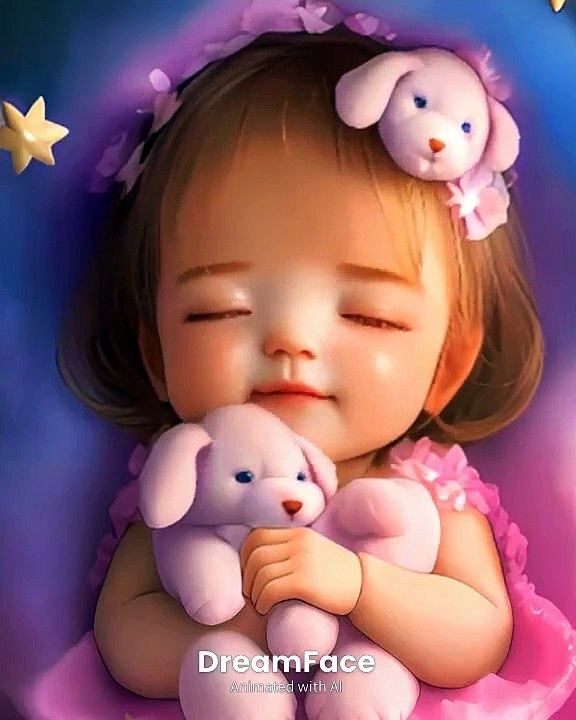 Beautiful baby sweet talking